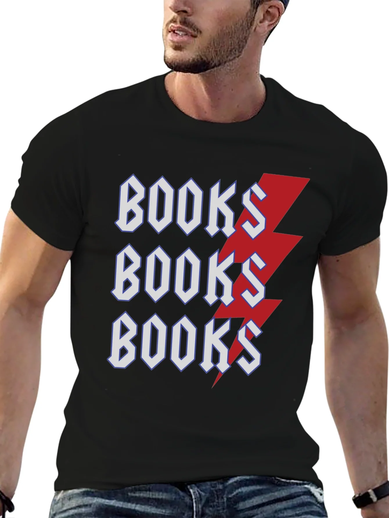 Rebbecca Books Lightning Bolt T-Shirt Black Cotton Tee