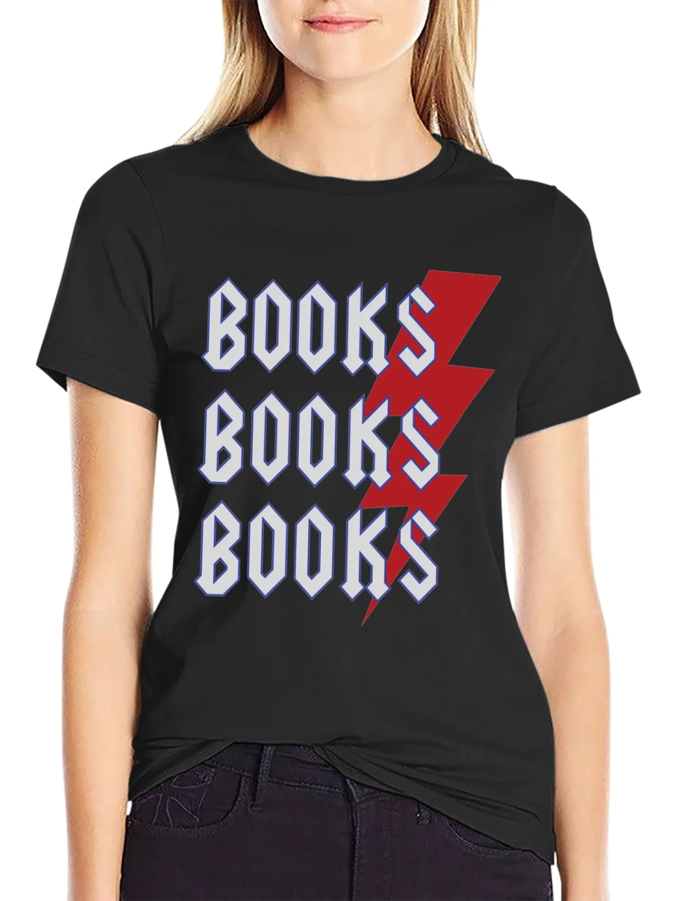 Rebbecca Books Lightning Bolt T-Shirt Black Cotton Tee