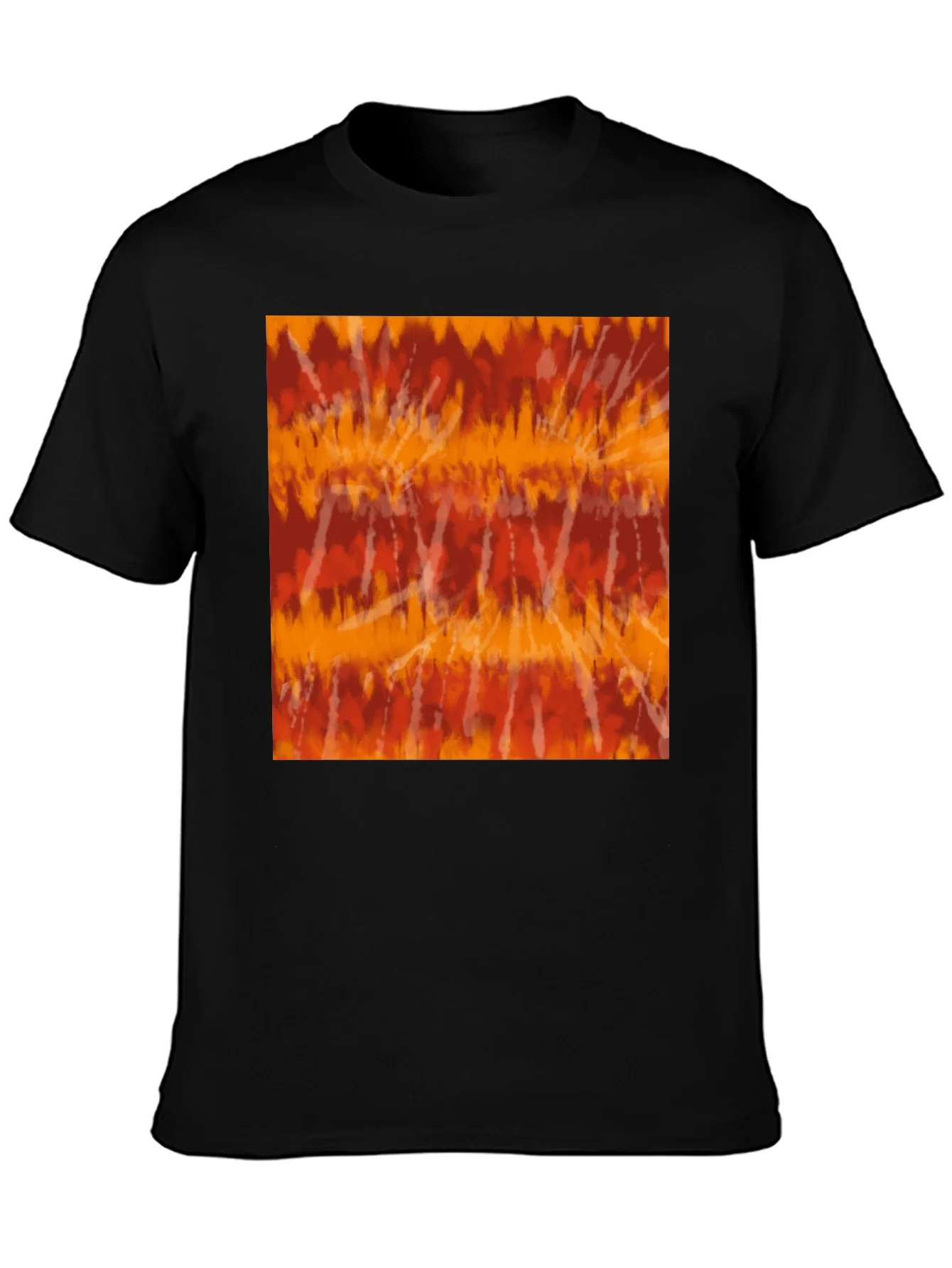 Rebbecca Retro Tie-Dye Graphic Tee - Casual Black T-Shirt