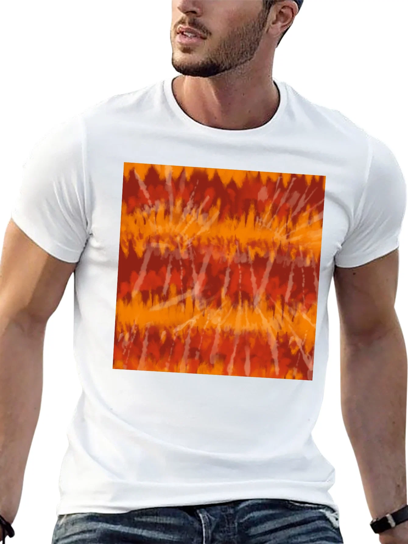 Rebbecca Retro Tie-Dye Graphic Tee - Casual Black T-Shirt