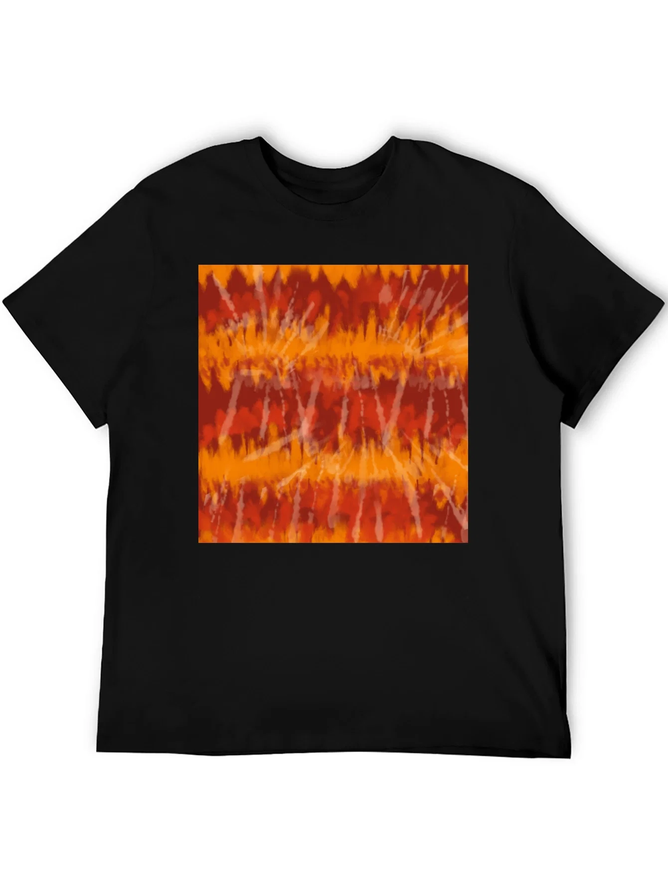 Rebbecca Retro Tie-Dye Graphic Tee - Casual Black T-Shirt