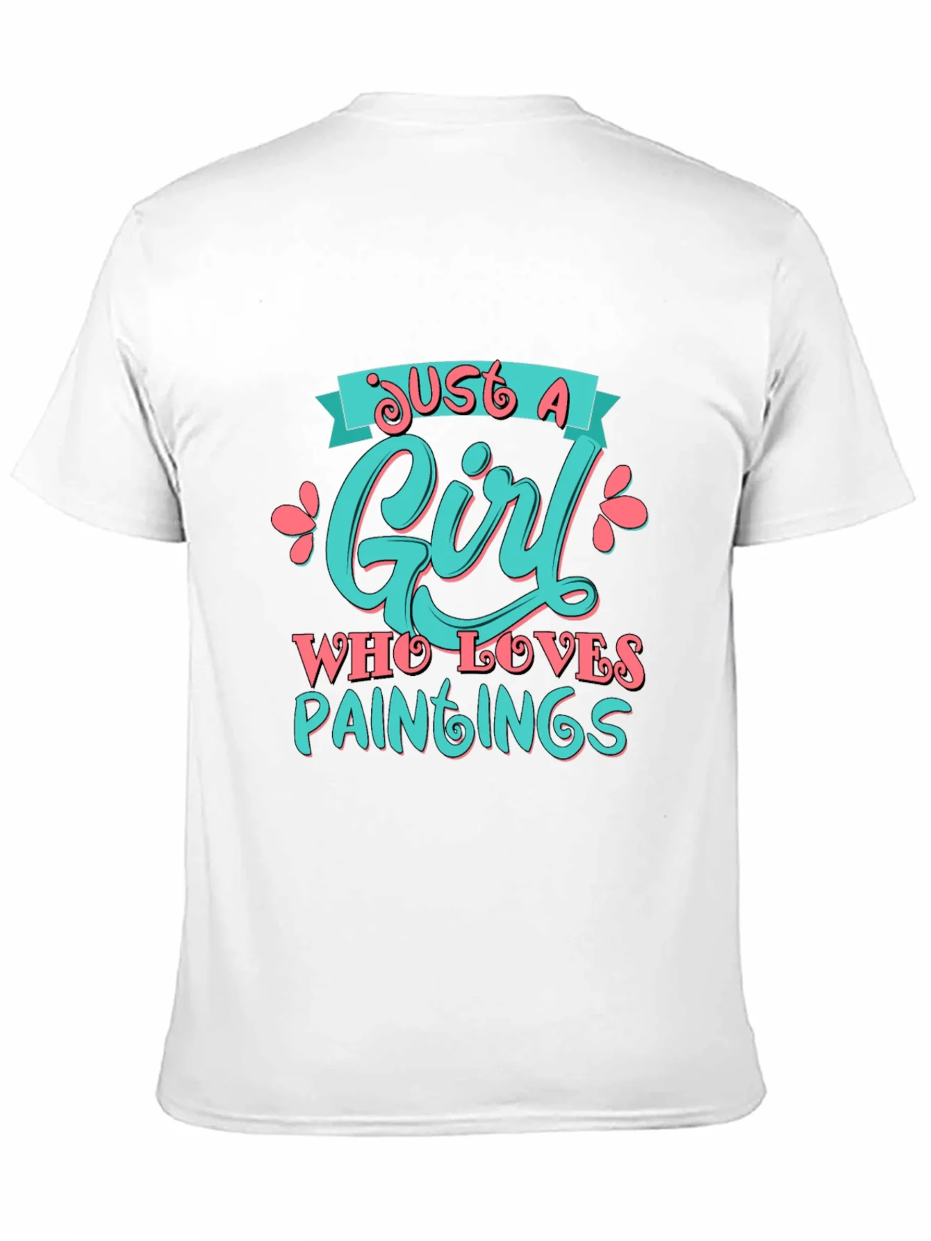 Camiseta Negra Just a Girl Who Loves Paintings
