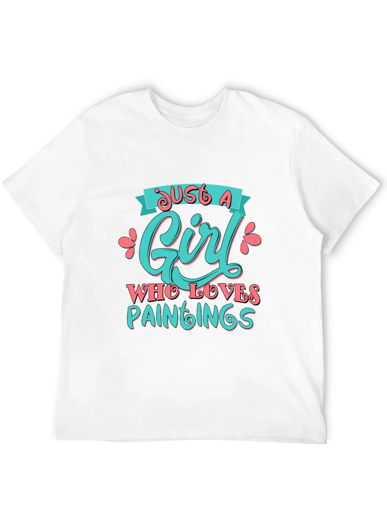 Camiseta Negra Just a Girl Who Loves Paintings