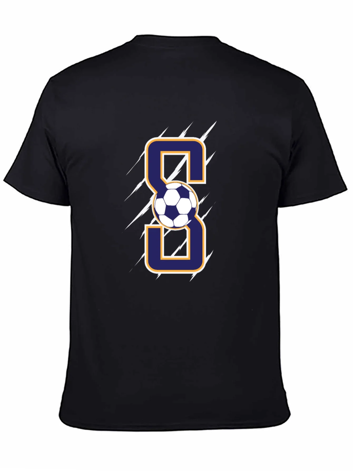 Camiseta Negra F¨²tbol N¨²mero 8