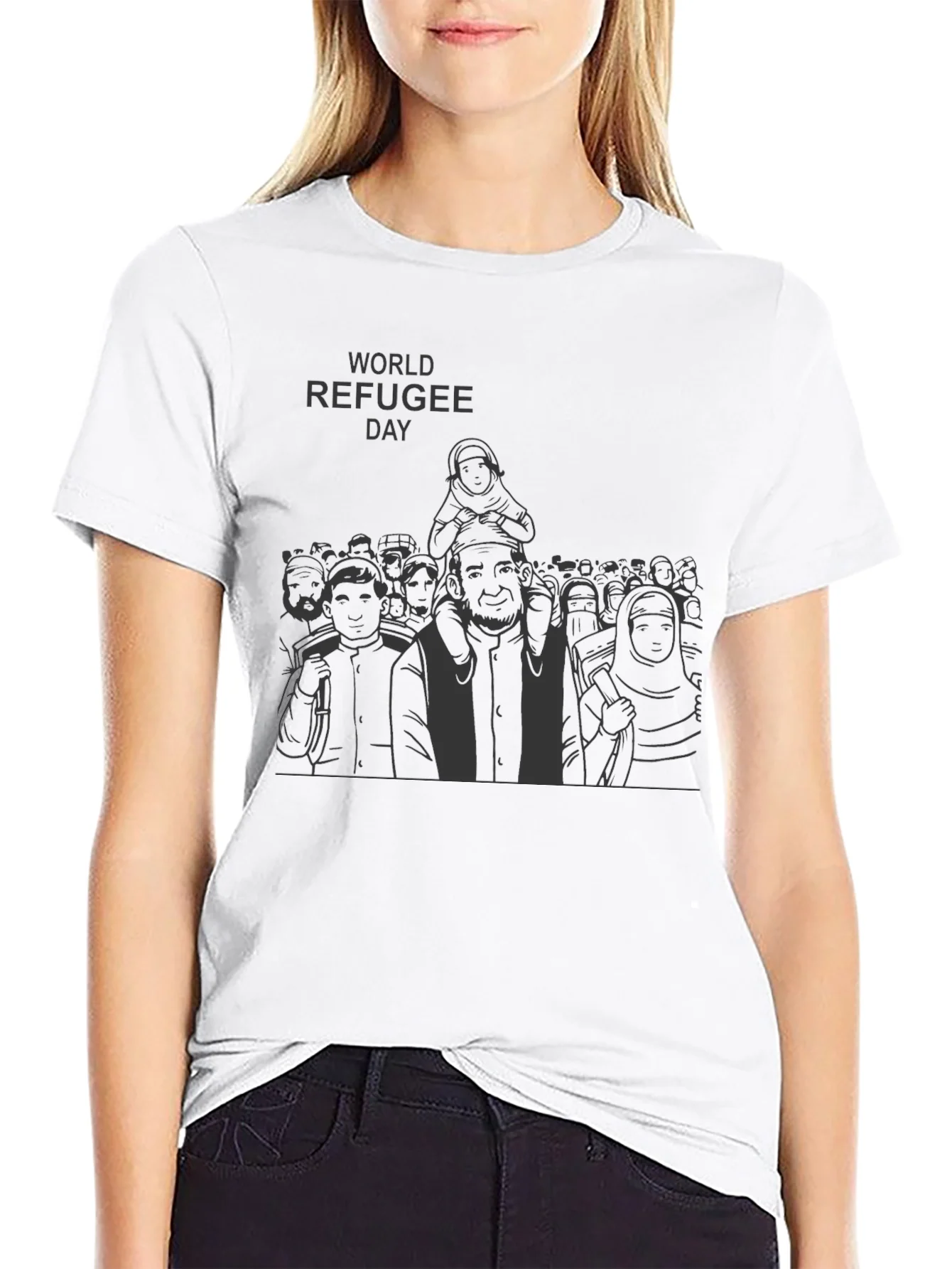 Rebbecca World Refugee Day T-Shirt - Black