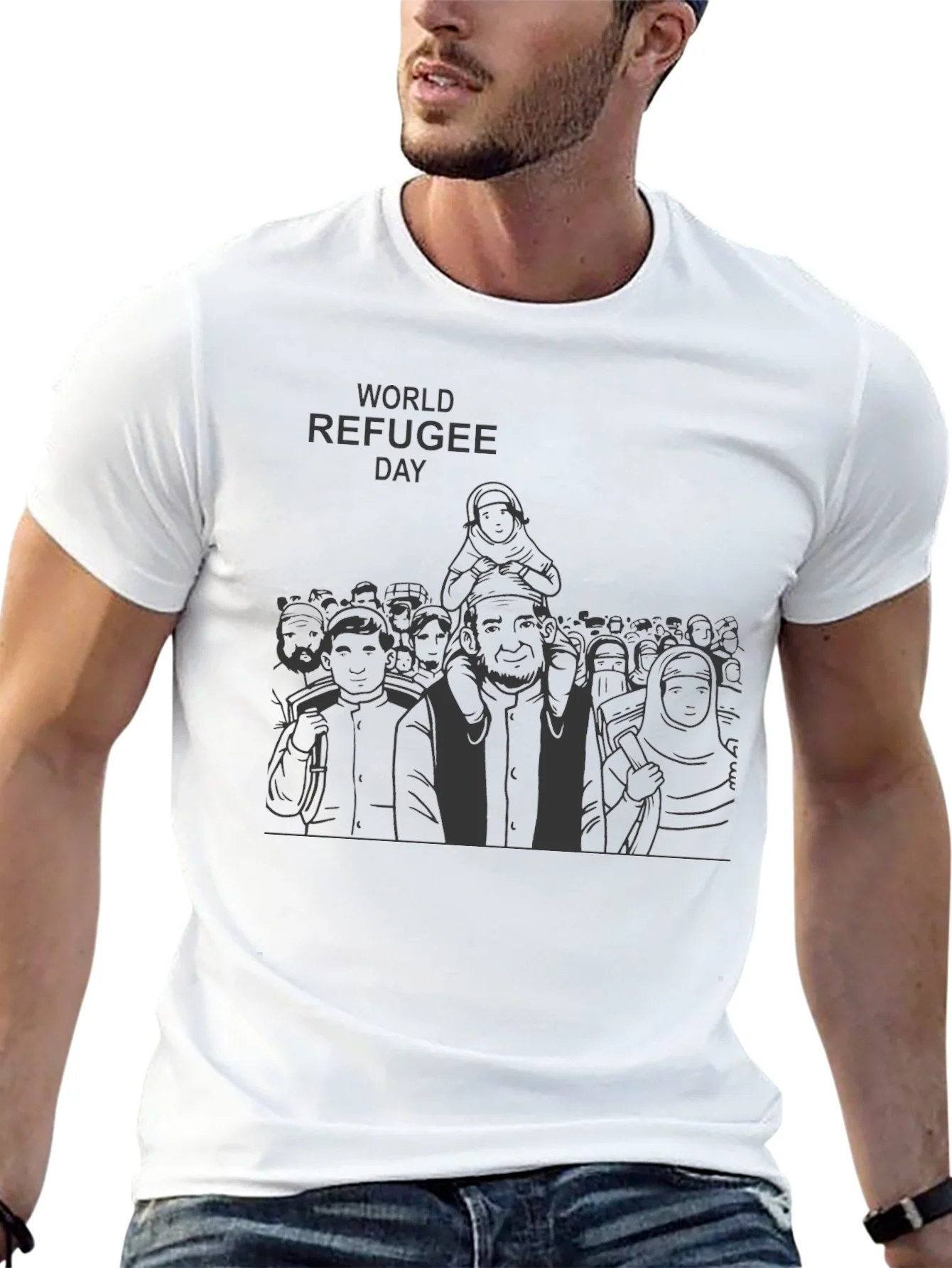 Rebbecca World Refugee Day T-Shirt - Black