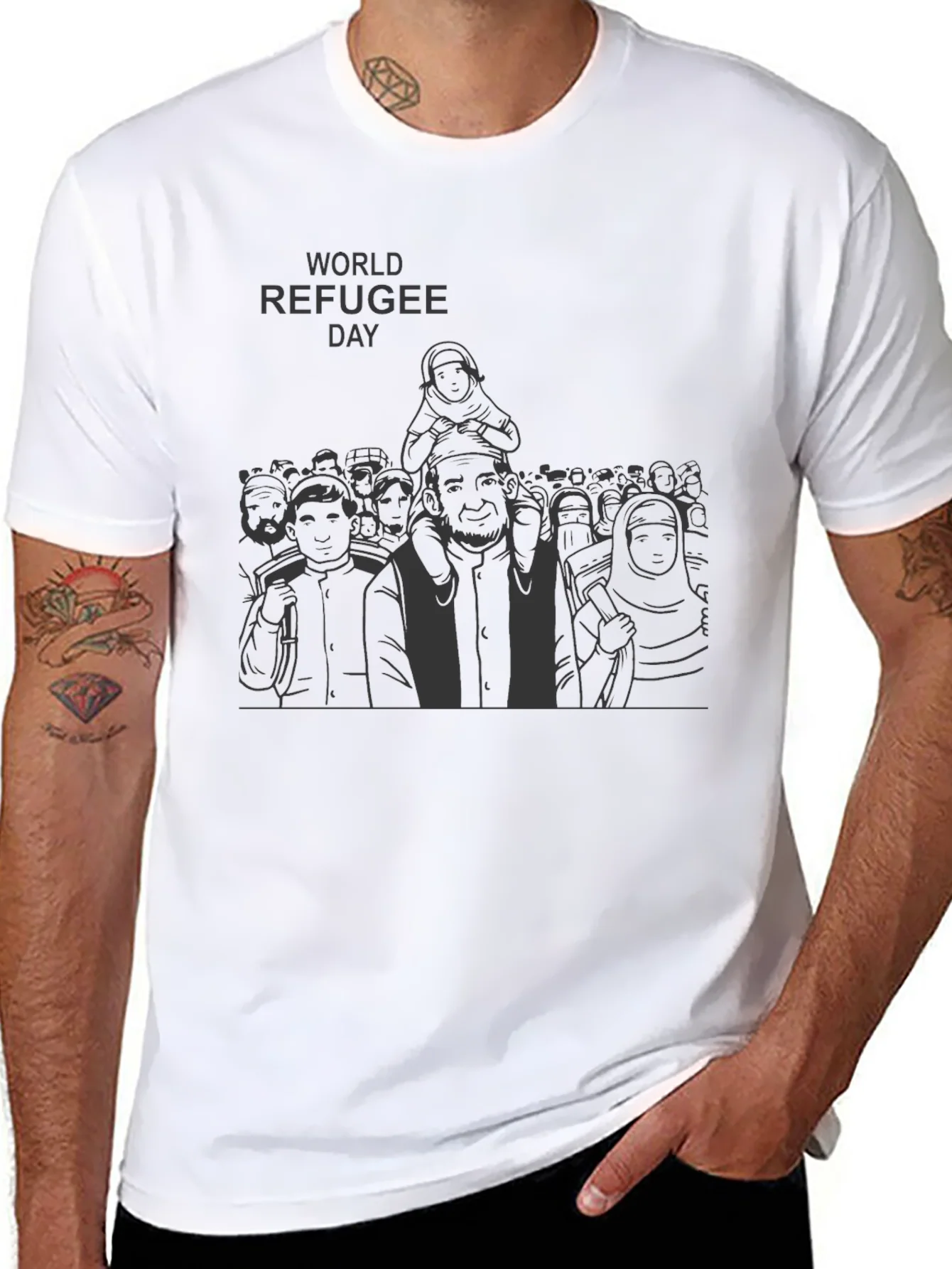 Rebbecca World Refugee Day T-Shirt - Black