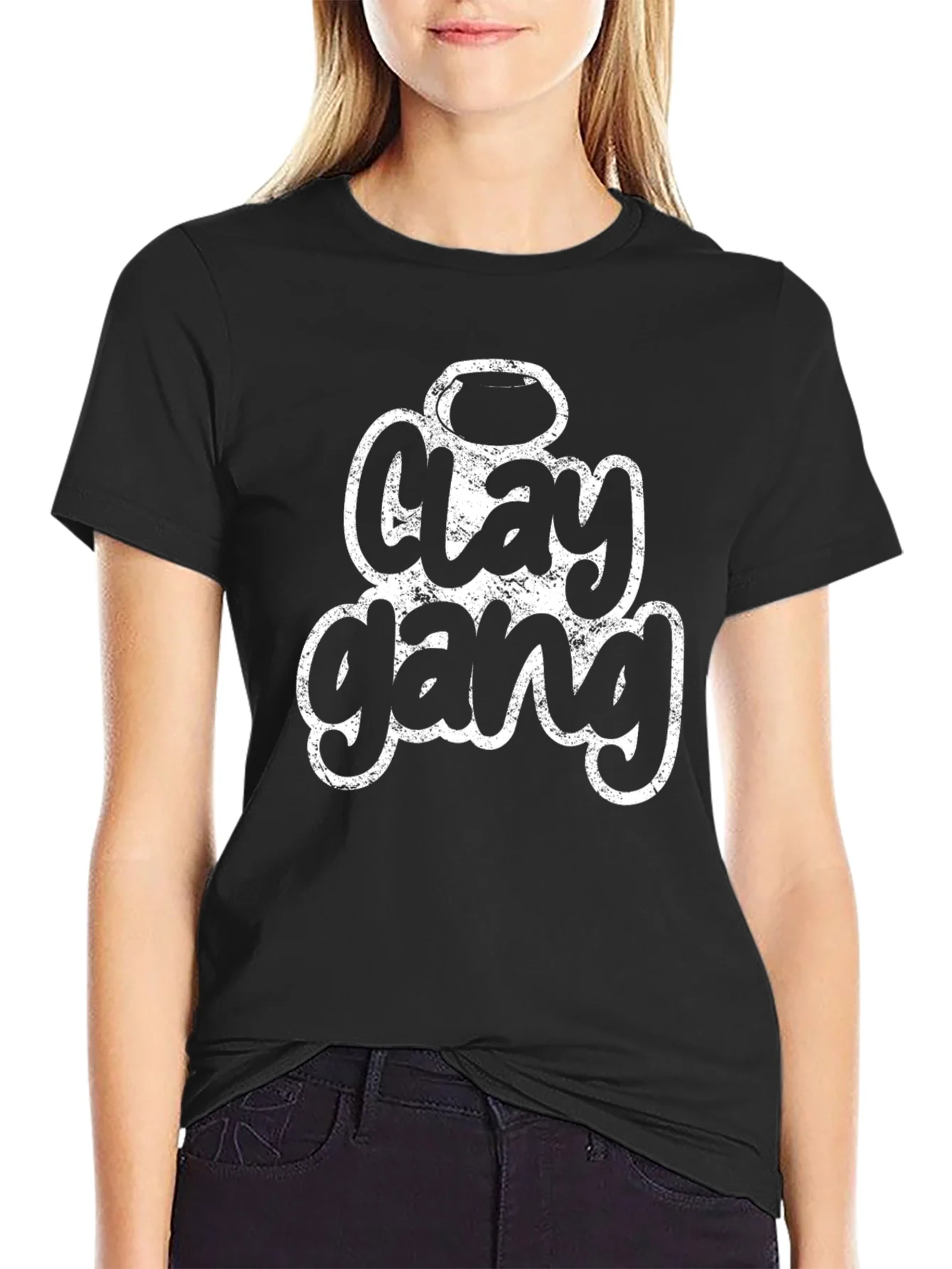 Camiseta Negra Clay Gang para Amantes de la Cer¨¢mica