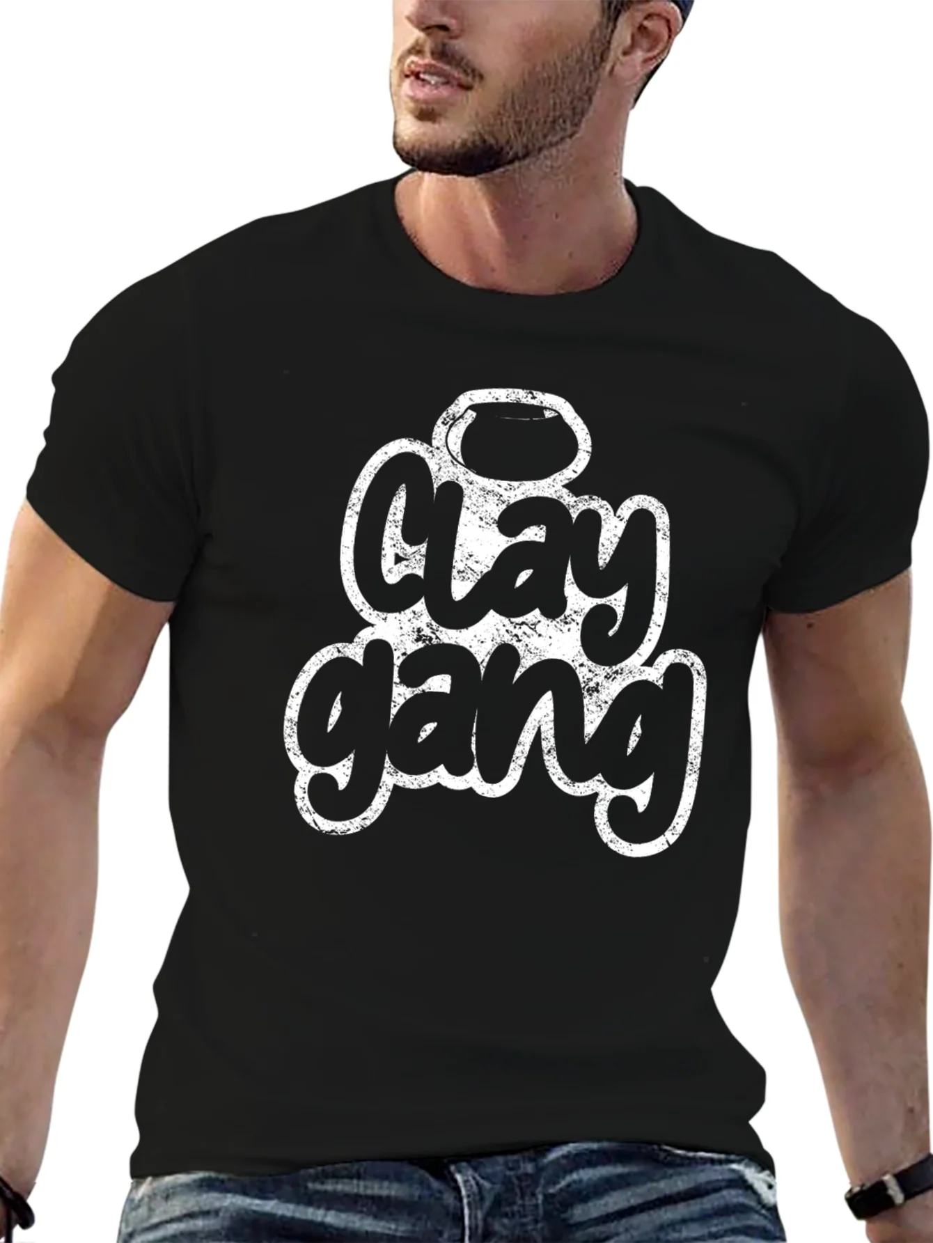 Camiseta Negra Clay Gang para Amantes de la Cer¨¢mica