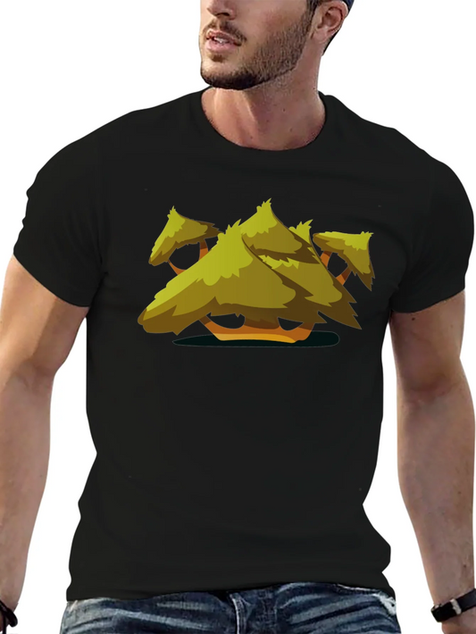 Rebbecca Stylized Tree Graphic Black T-Shirt