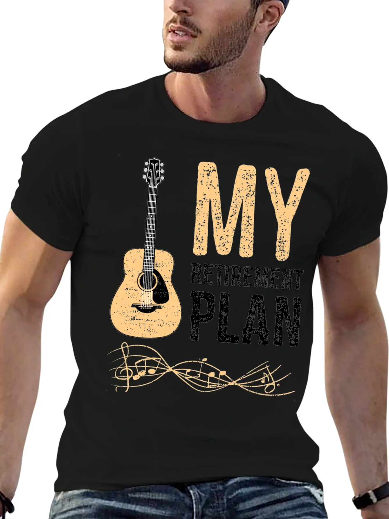 Rebbecca My Retirement Plan Guitar Graphic T-Shirt