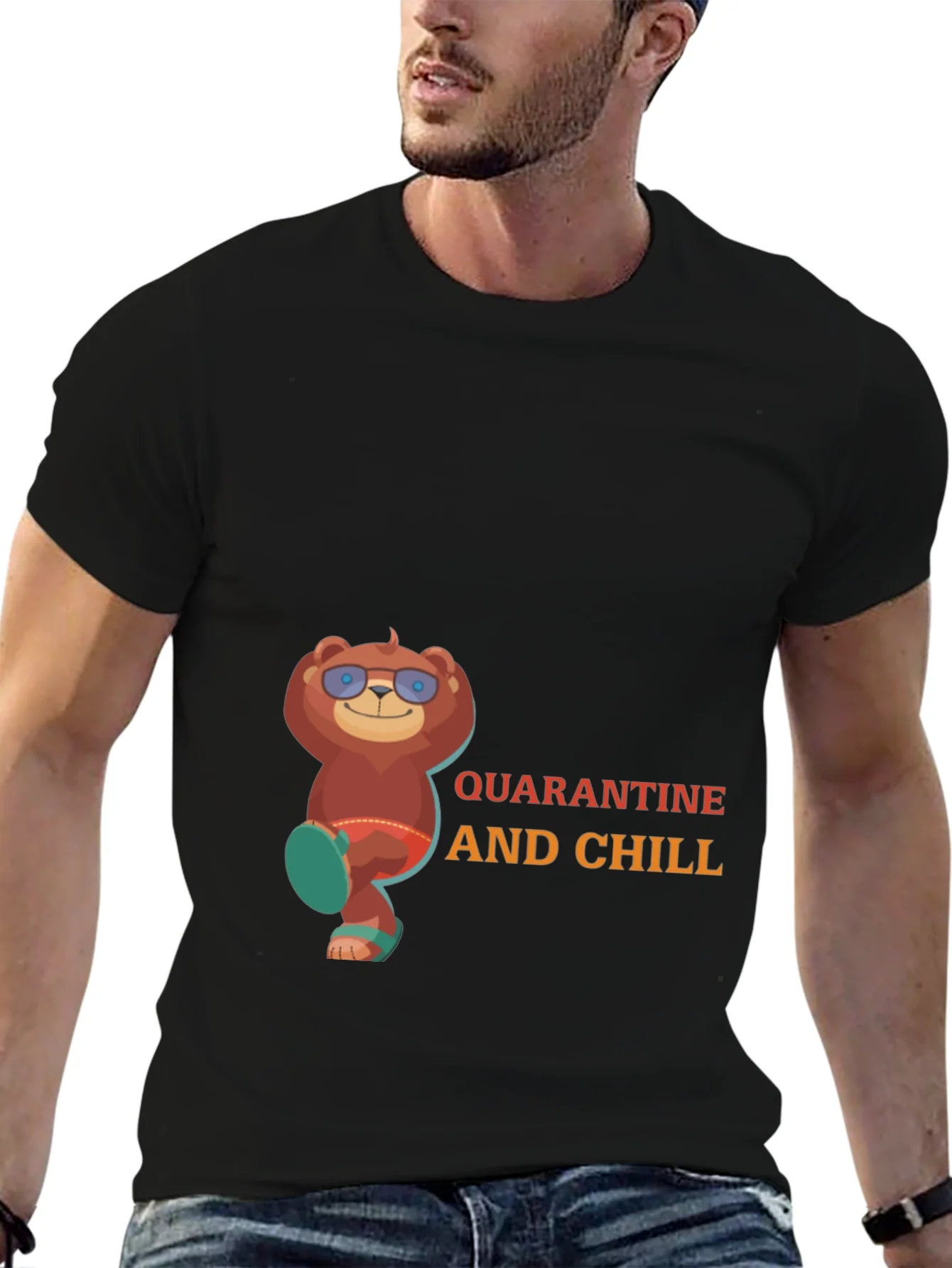 Rebbecca Quarantine and Chill Bear T-Shirt