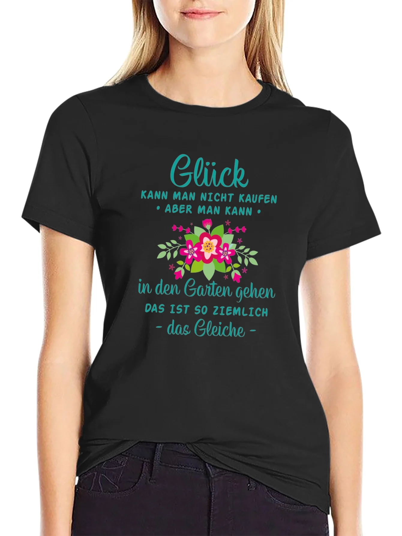 Camiseta Negra Gl¨¹ck Jard¨ªn y Felicidad
