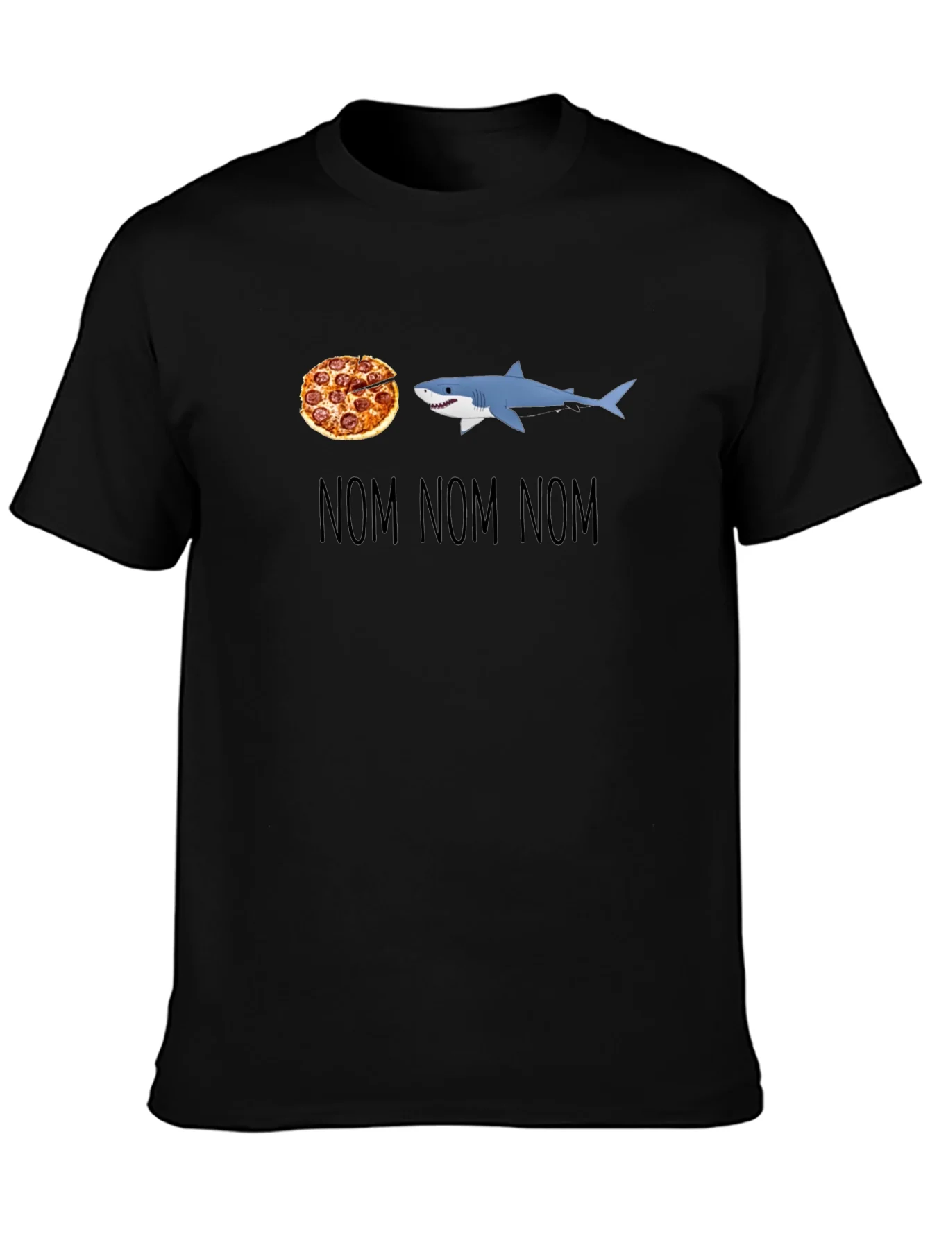 Rebbecca Pizza Shark T-Shirt - Nom Nom Nom Design