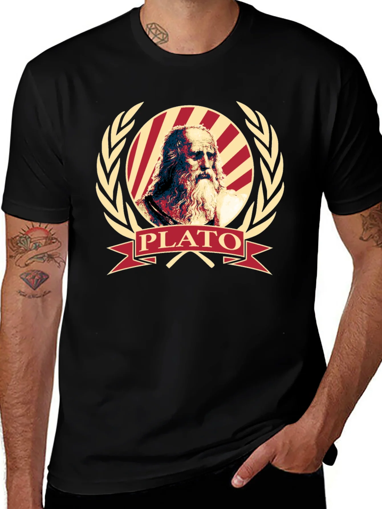 Camiseta Hombre Dise?o Plato Fil¨®sofo Cl¨¢sico