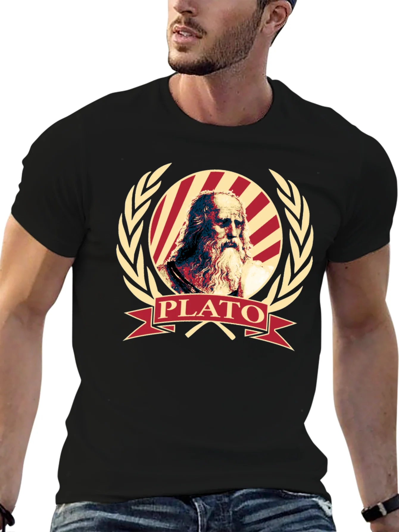 Camiseta Hombre Dise?o Plato Fil¨®sofo Cl¨¢sico