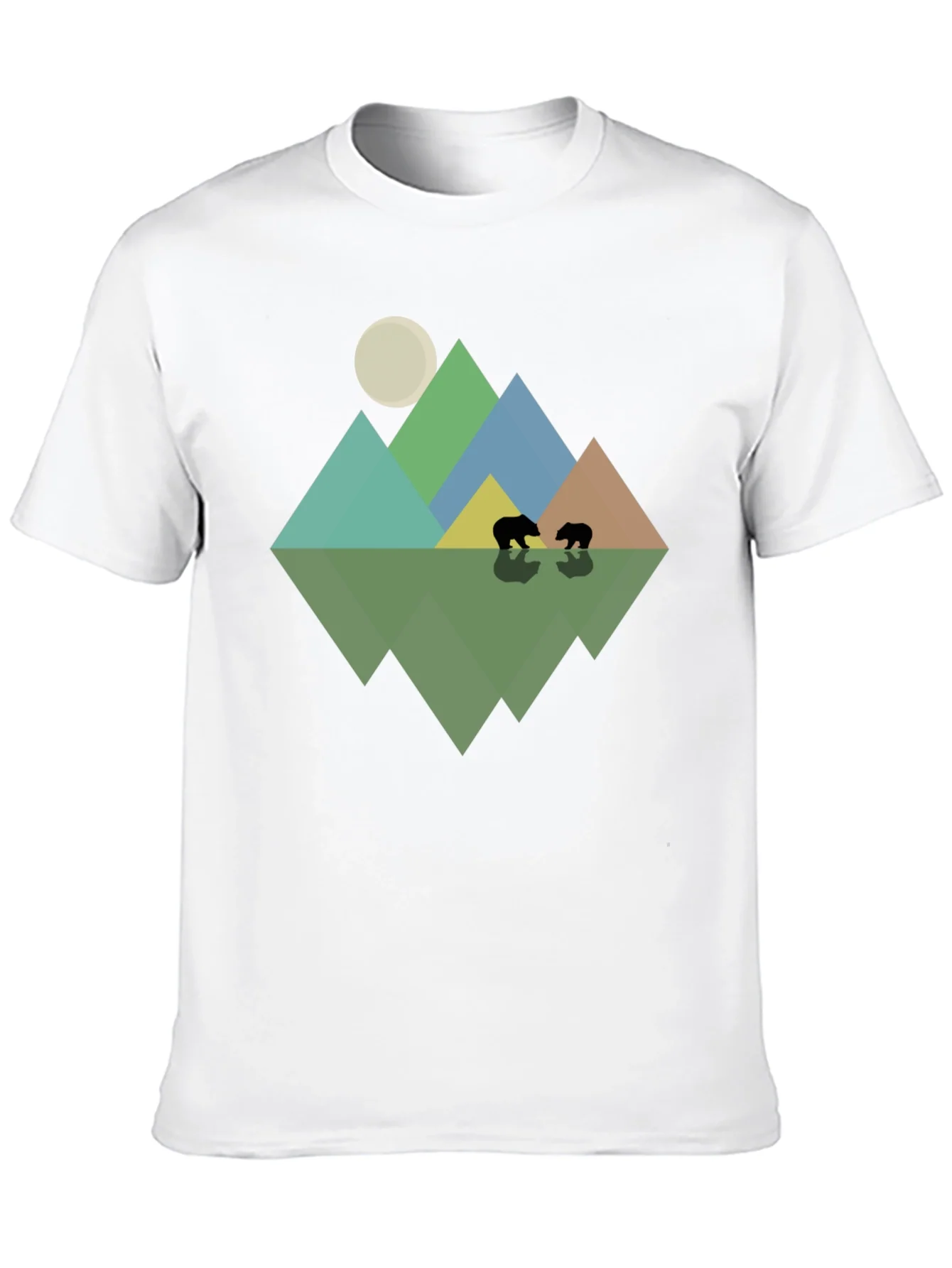 Camiseta Hombre Dise?o Monta?as y Osos