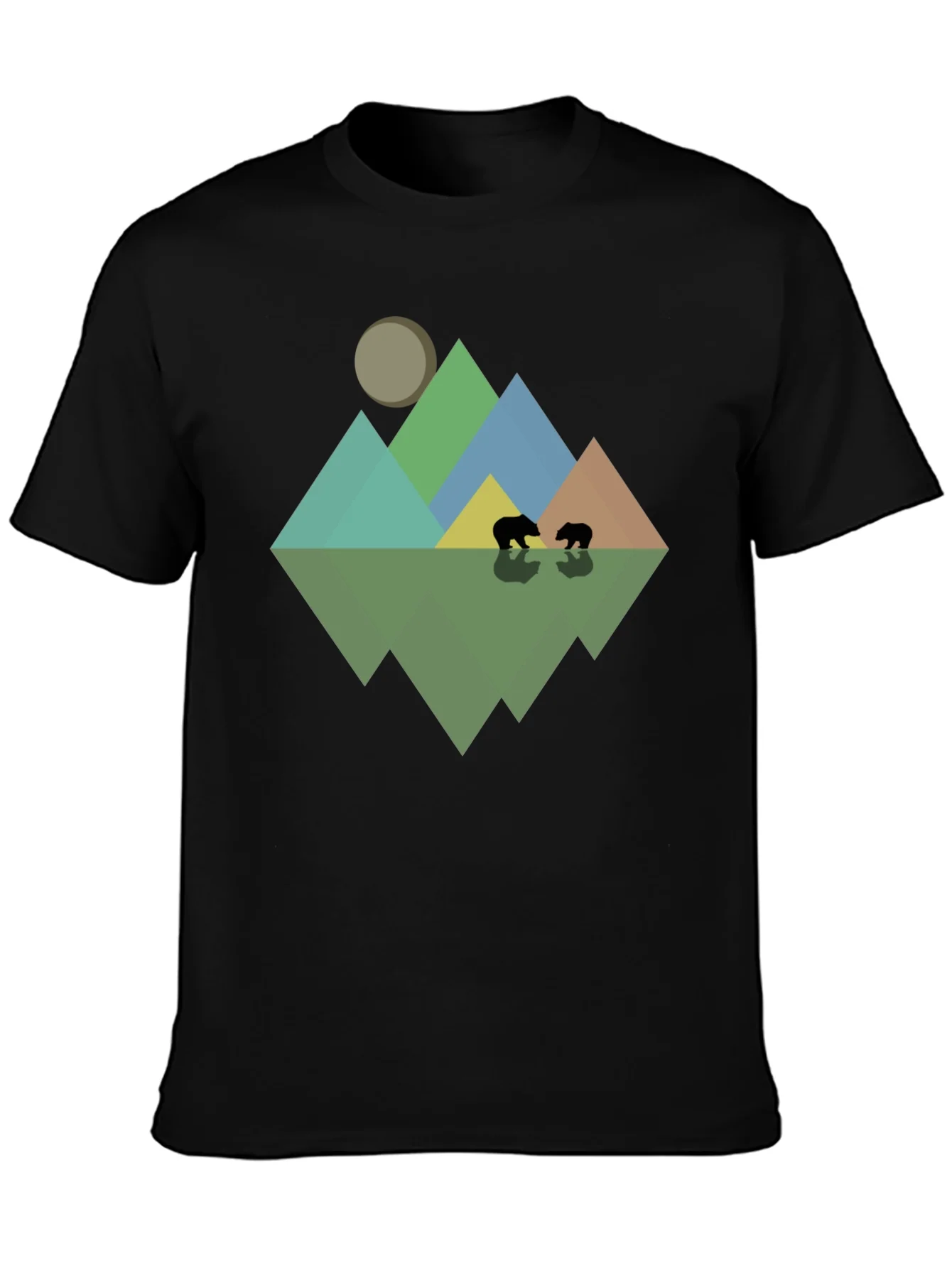 Camiseta Hombre Dise?o Monta?as y Osos