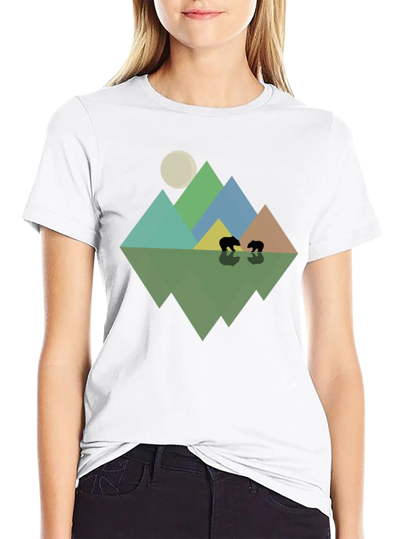 Camiseta Hombre Dise?o Monta?as y Osos
