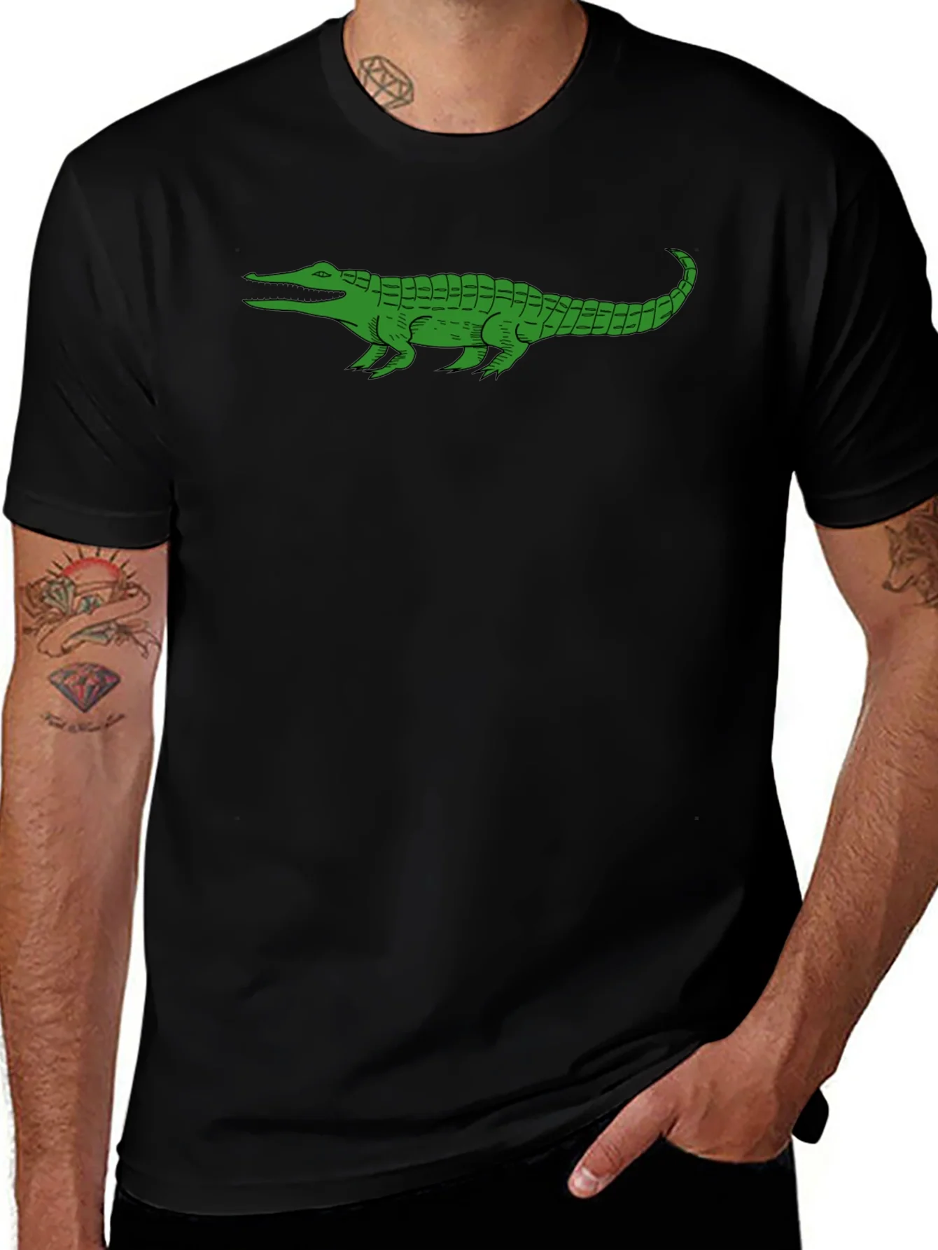 Rebbecca Green Alligator Graphic Tee - Black