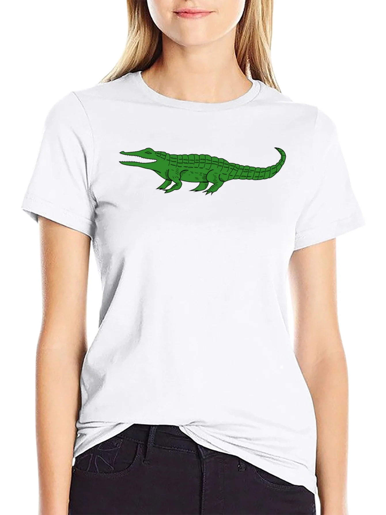 Rebbecca Green Alligator Graphic Tee - Black