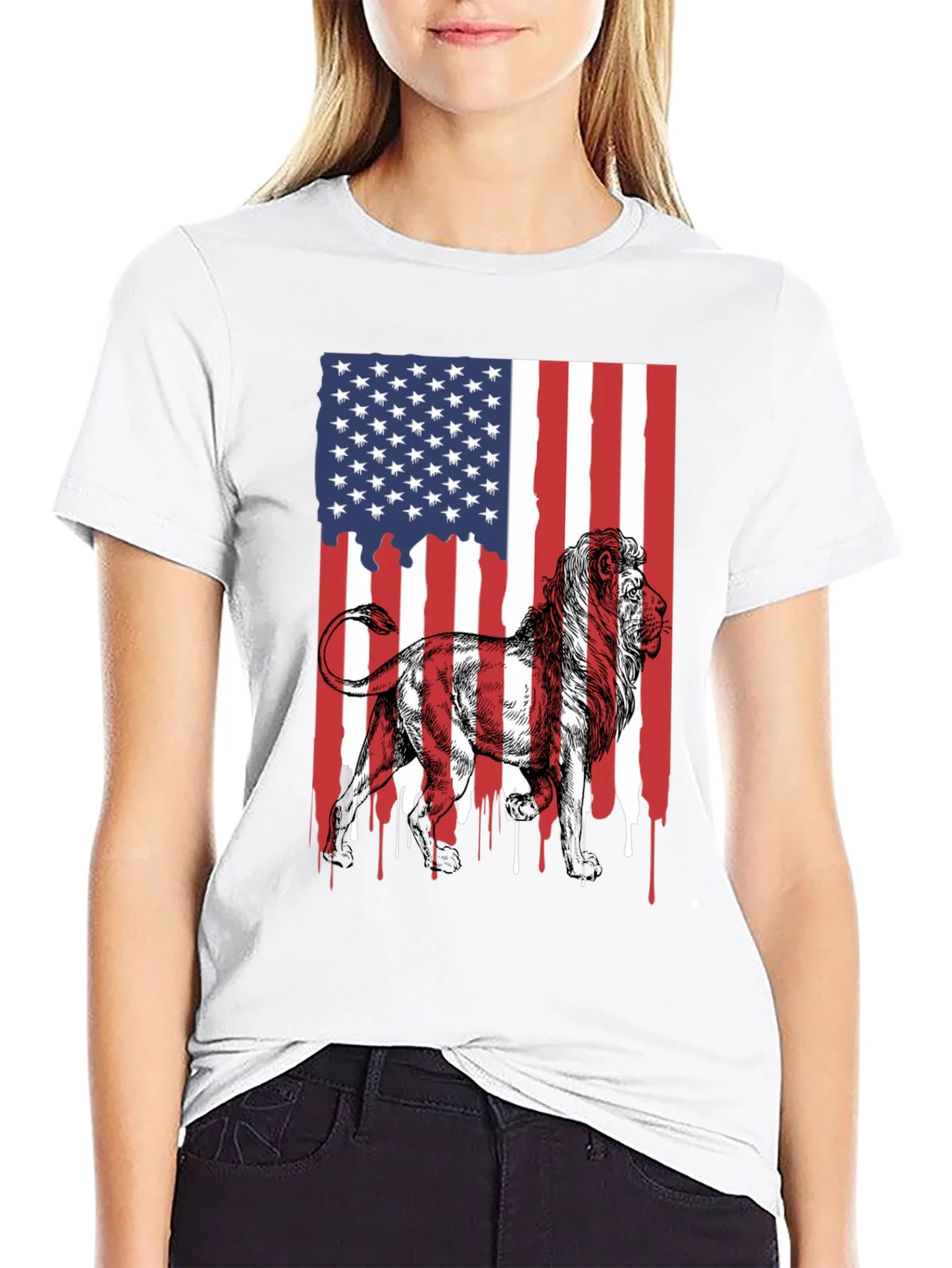 Camiseta Hombre: Le¨®n Patri¨®tico USA