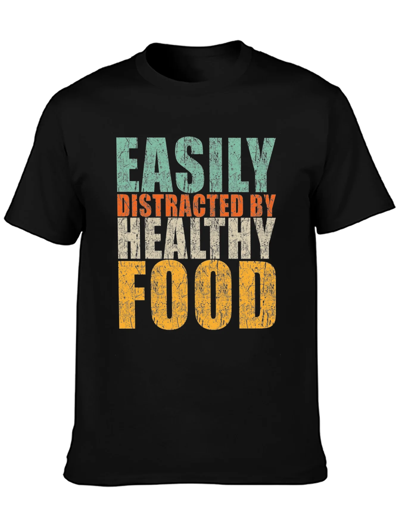 Camiseta Hombre: F¨¢cilmente Distra¨ªdo por Comida Saludable