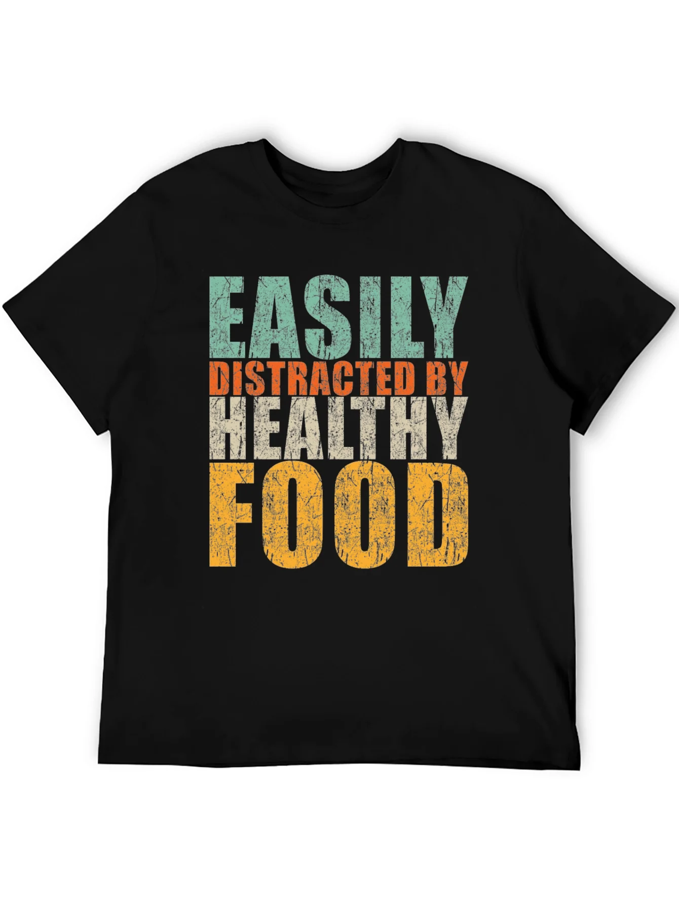 Camiseta Hombre: F¨¢cilmente Distra¨ªdo por Comida Saludable