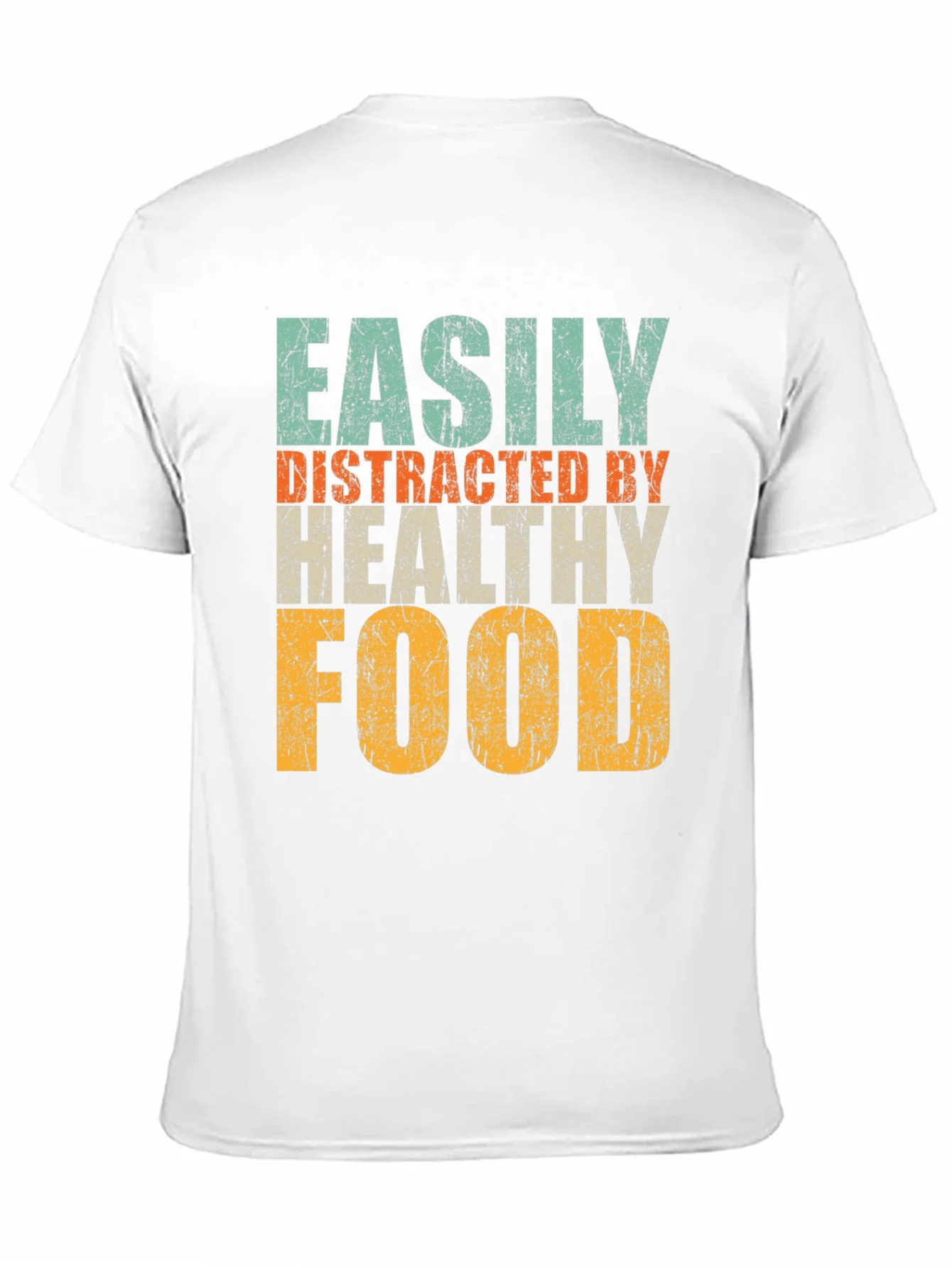 Camiseta Hombre: F¨¢cilmente Distra¨ªdo por Comida Saludable