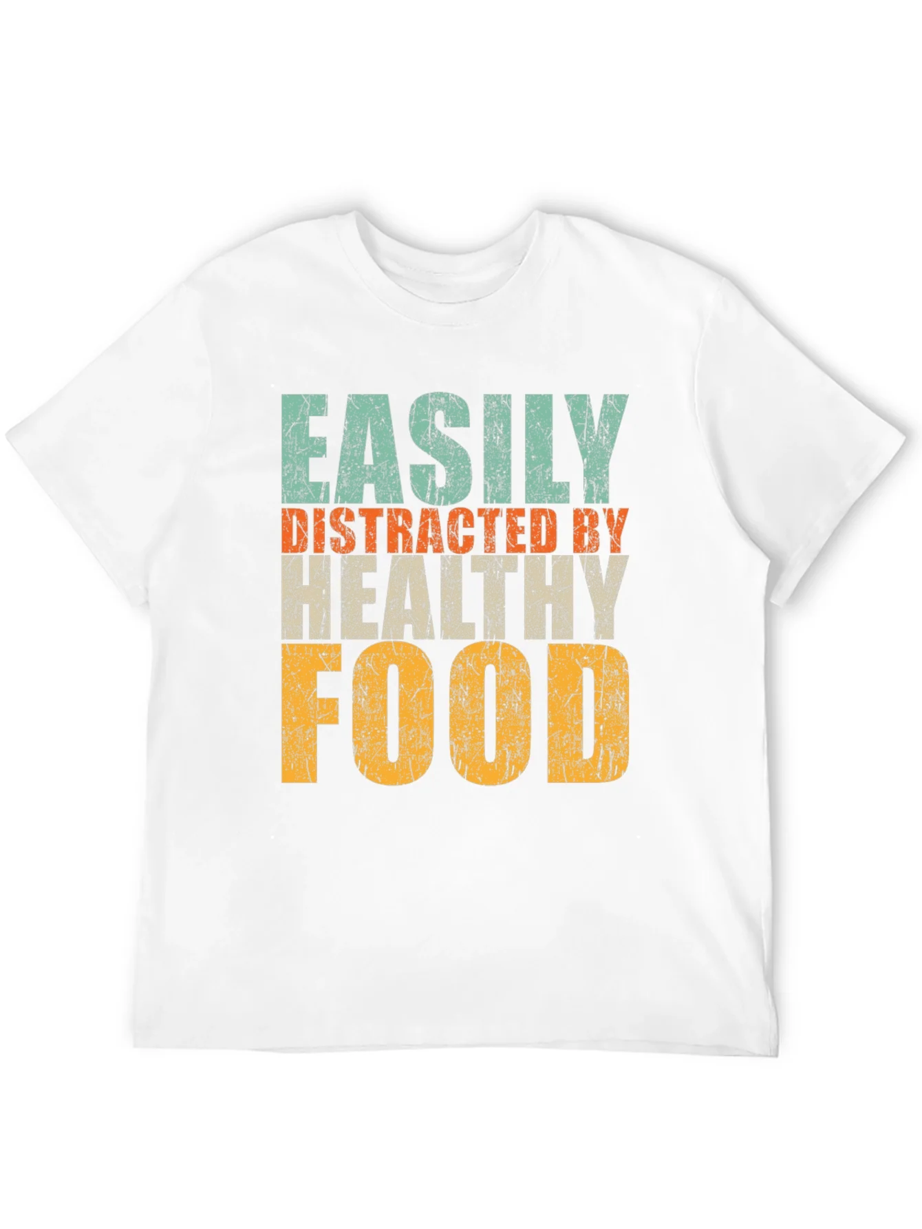 Camiseta Hombre: F¨¢cilmente Distra¨ªdo por Comida Saludable