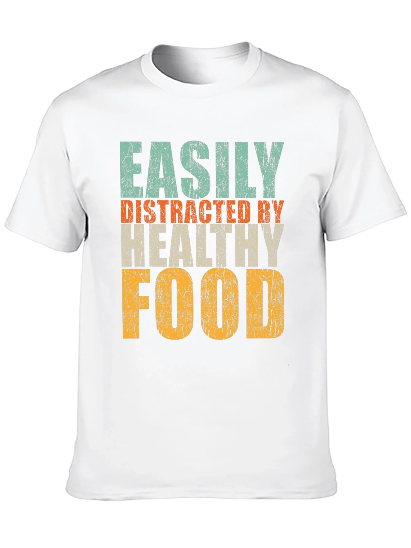 Camiseta Hombre: F¨¢cilmente Distra¨ªdo por Comida Saludable