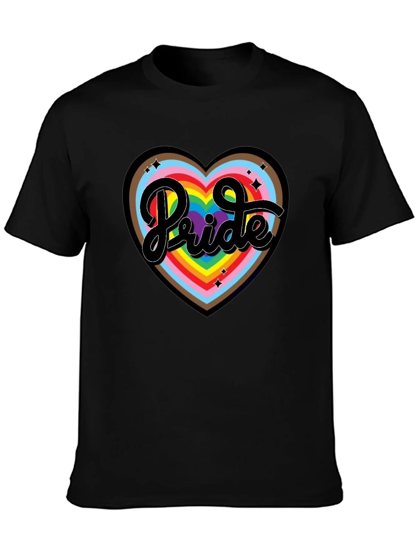 Rebbecca Pride Heart Graphic T-Shirt - Black