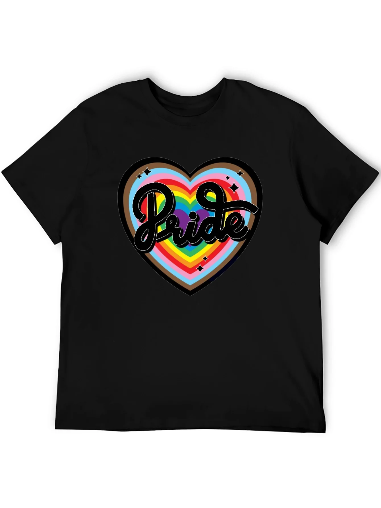 Rebbecca Pride Heart Graphic T-Shirt - Black