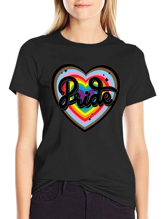 Rebbecca Pride Heart Graphic T-Shirt - Black