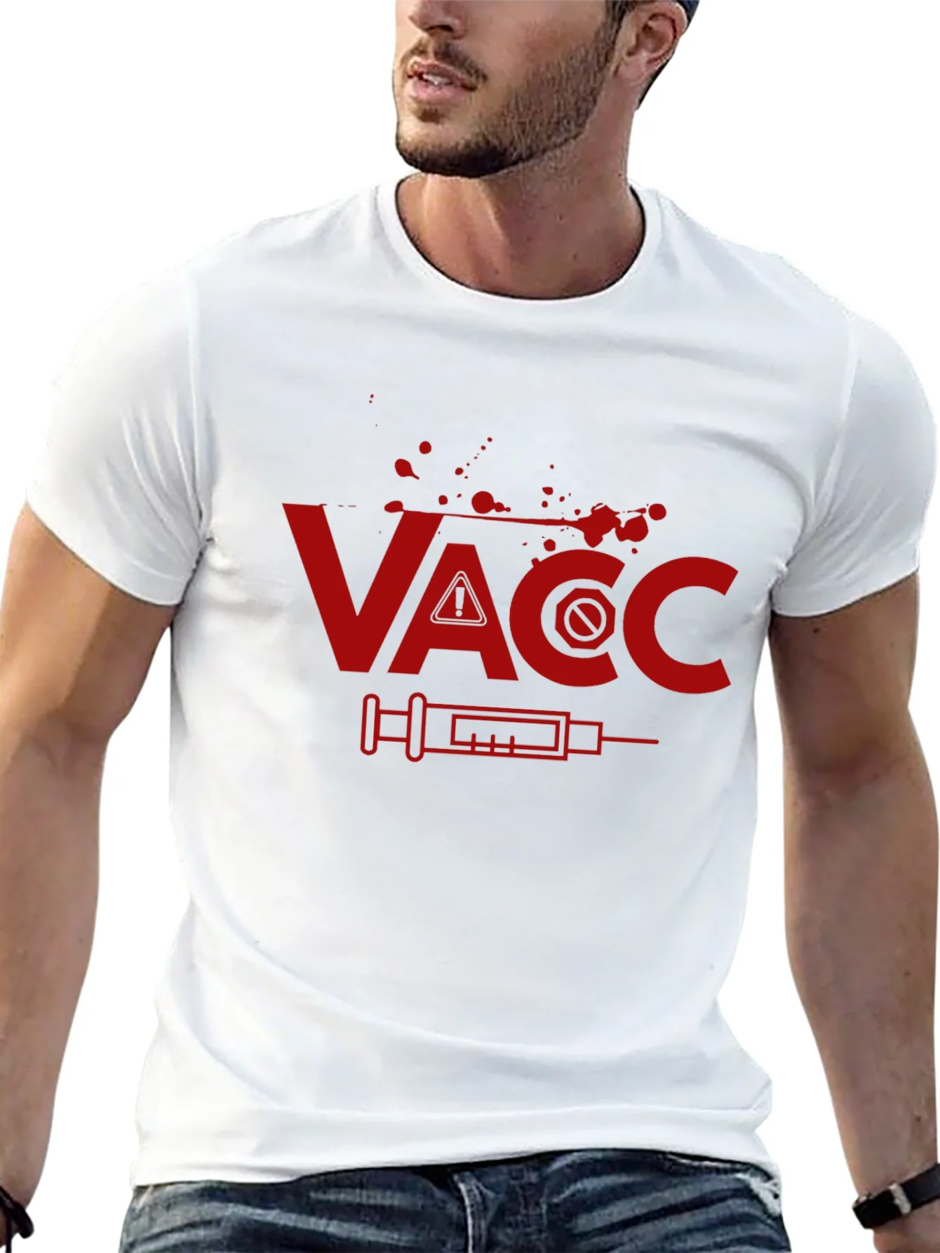 Camiseta Negra con Dise?o Vacunas - Estilo ¨²nico