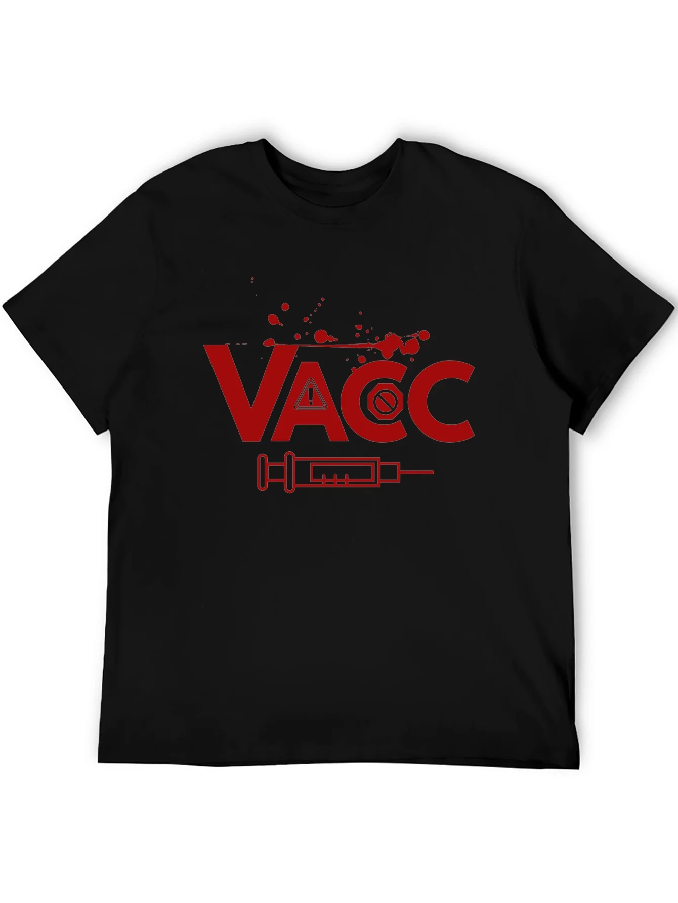 Camiseta Negra con Dise?o Vacunas - Estilo ¨²nico