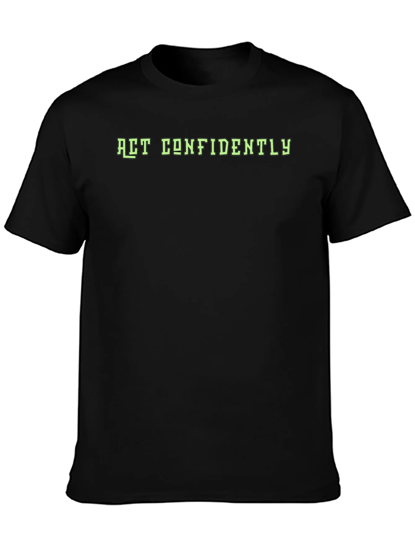 Rebbecca Act Confidently Graphic Tee - Mens Black T-Shirt