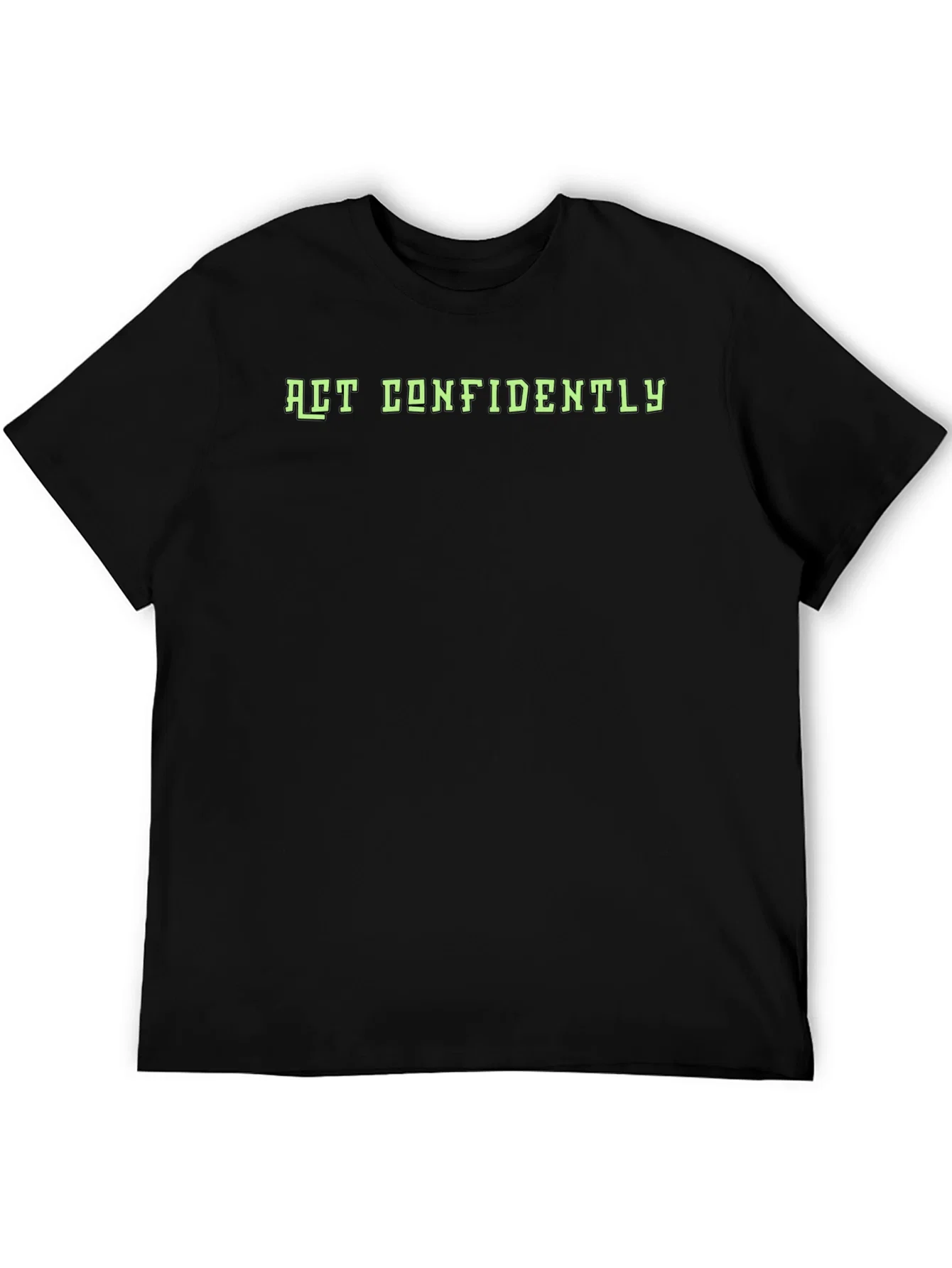 Rebbecca Act Confidently Graphic Tee - Mens Black T-Shirt
