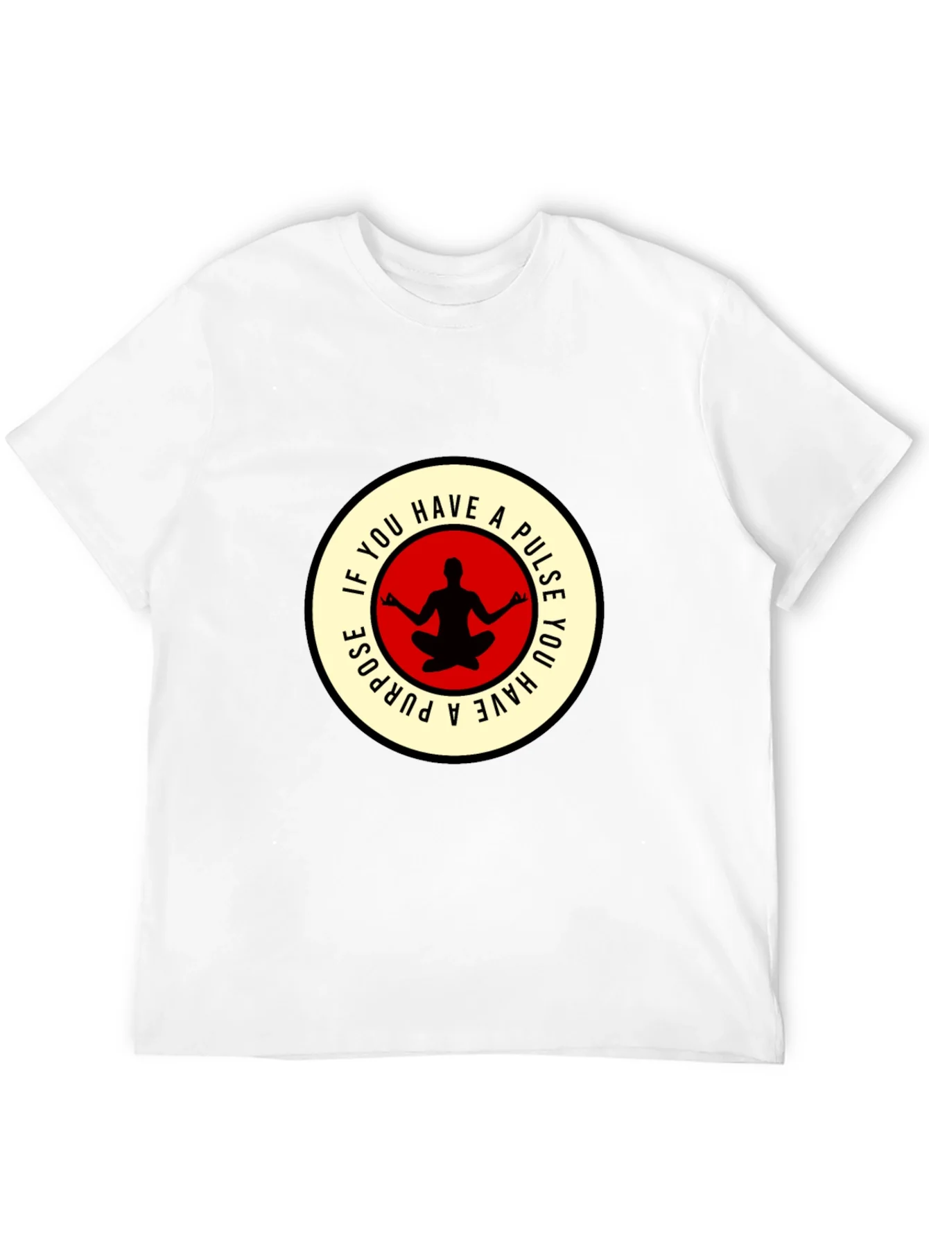 Camiseta Negra con Dise?o Yoga Motivacional