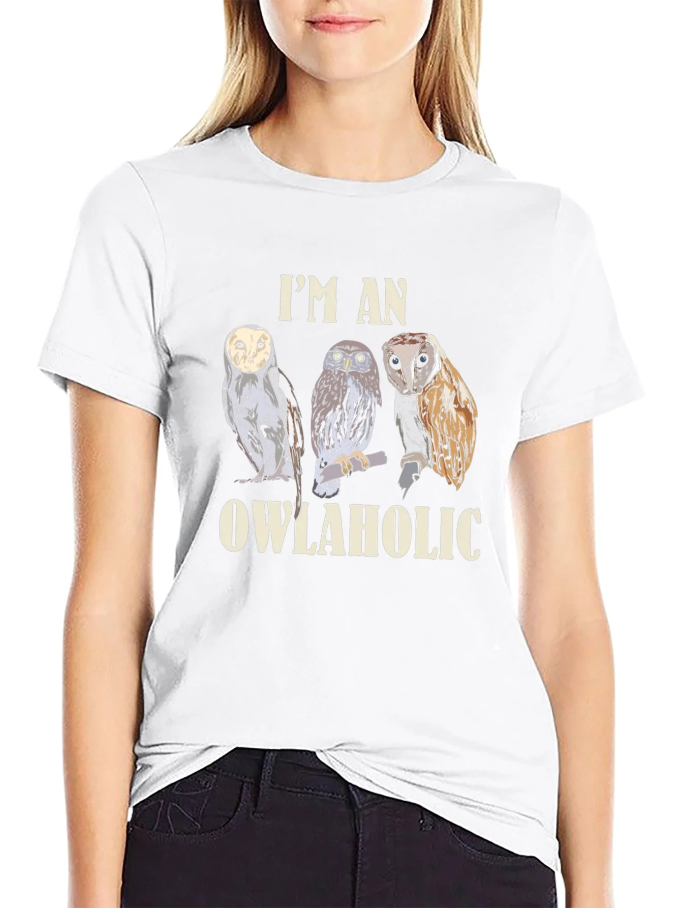 Rebbecca Im an Owlaholic Graphic T-Shirt