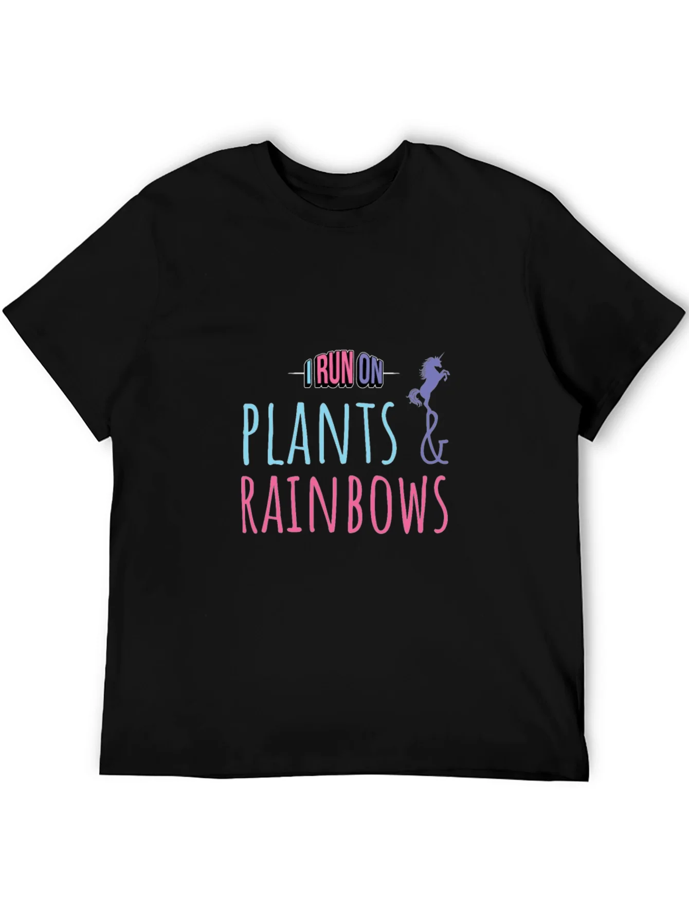Rebbecca I Run on Plants and Rainbows T-Shirt