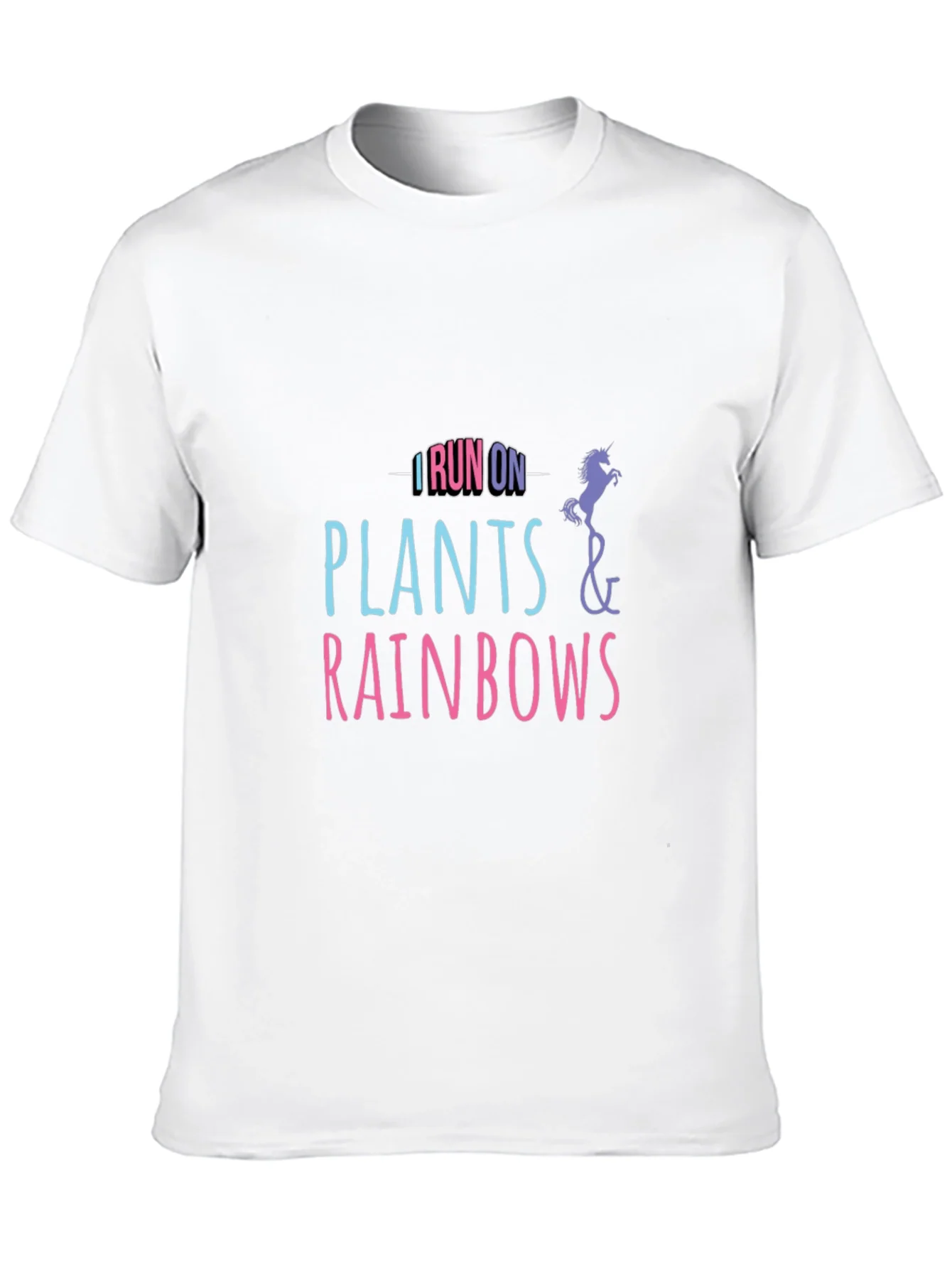 Rebbecca I Run on Plants and Rainbows T-Shirt