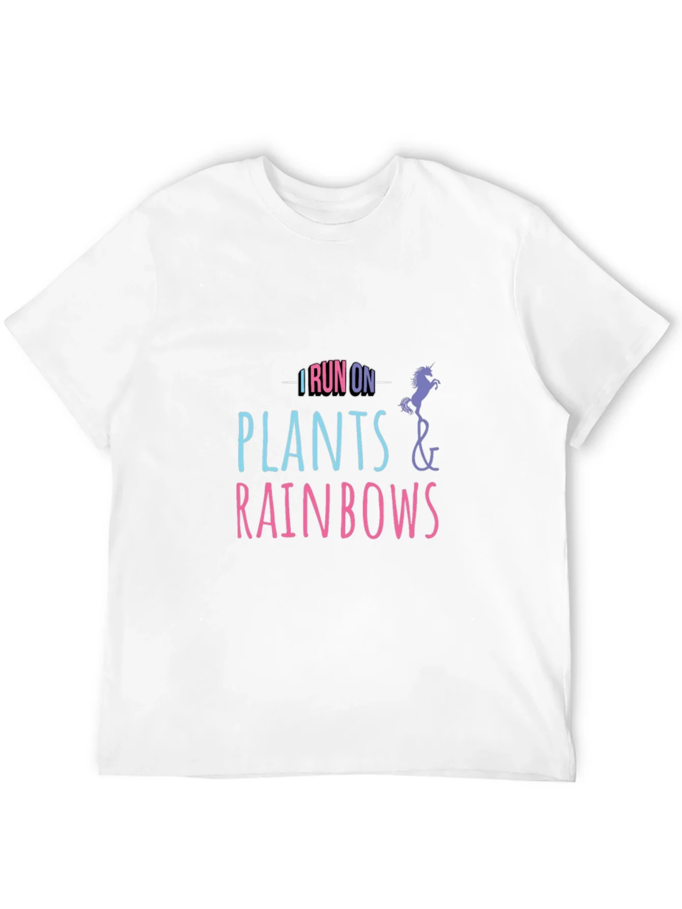 Rebbecca I Run on Plants and Rainbows T-Shirt