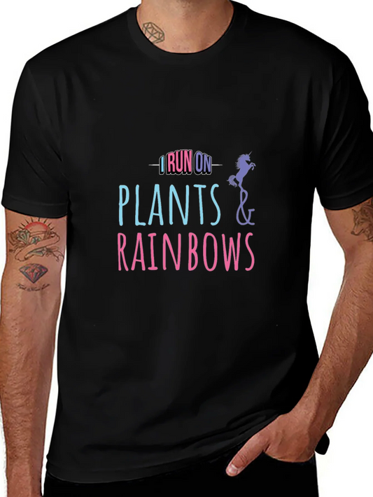 Rebbecca I Run on Plants and Rainbows T-Shirt