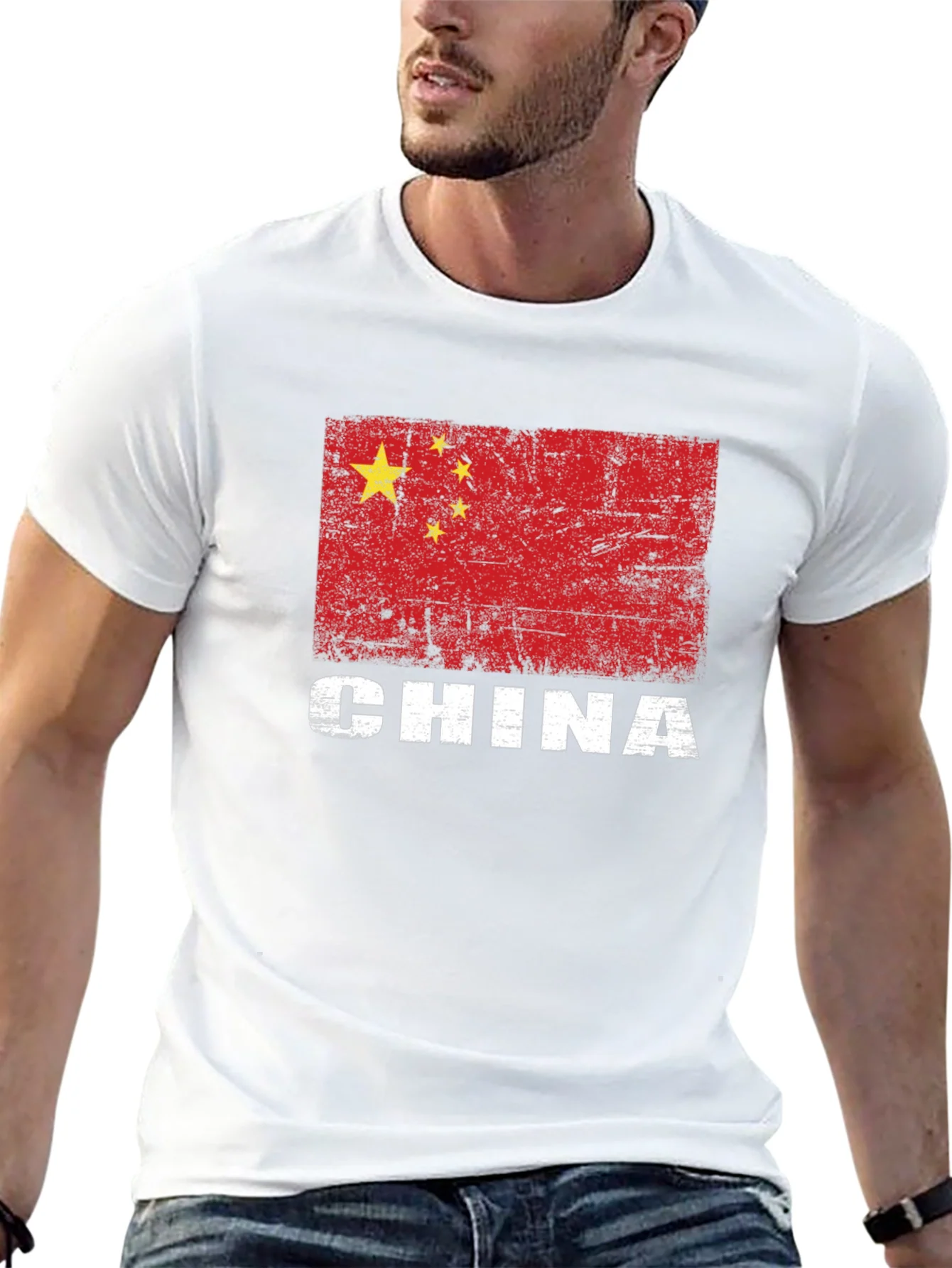 Rebbecca China Flag T-Shirt - Distressed Graphic Tee