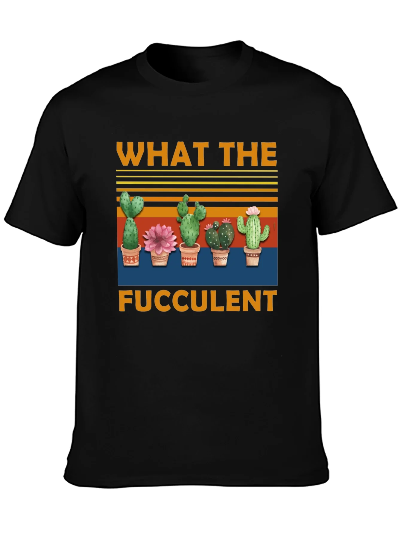 Camiseta Negra What The Fucculent