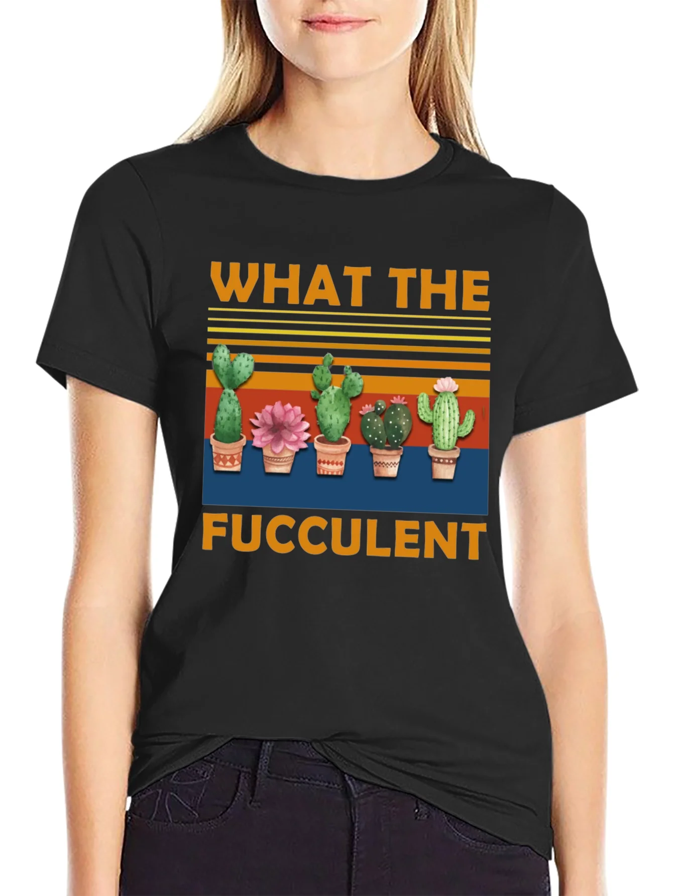 Camiseta Negra What The Fucculent