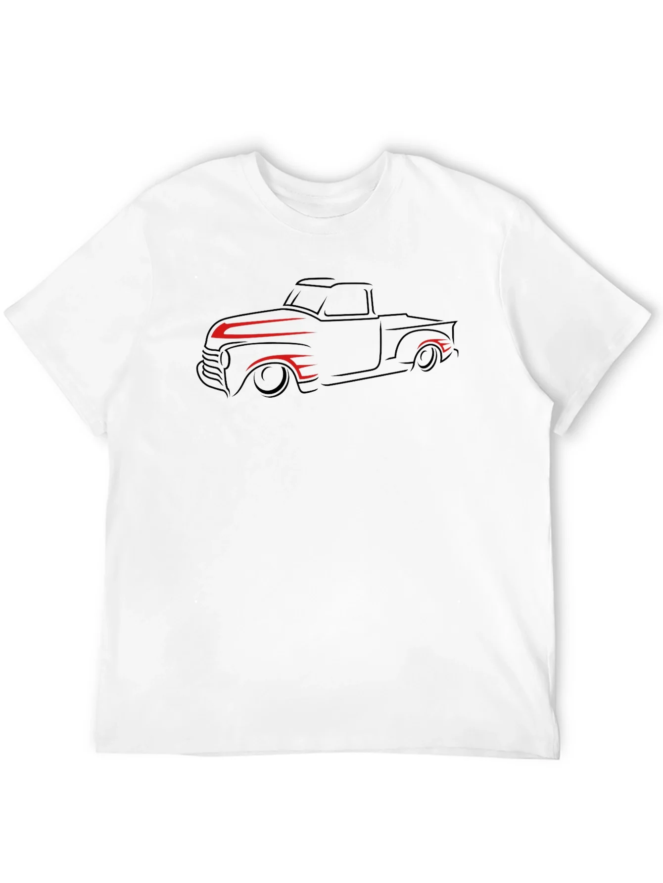 Camiseta Negra con Dise?o de Camioneta Cl¨¢sica