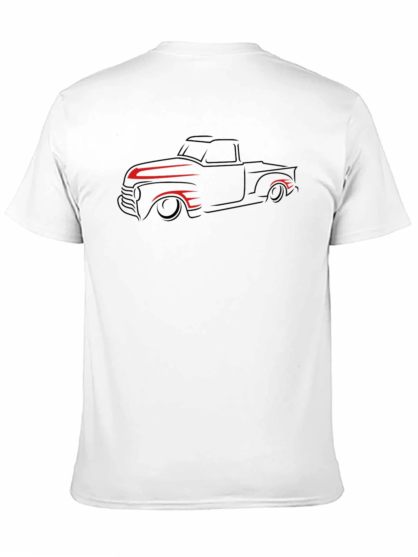 Camiseta Negra con Dise?o de Camioneta Cl¨¢sica