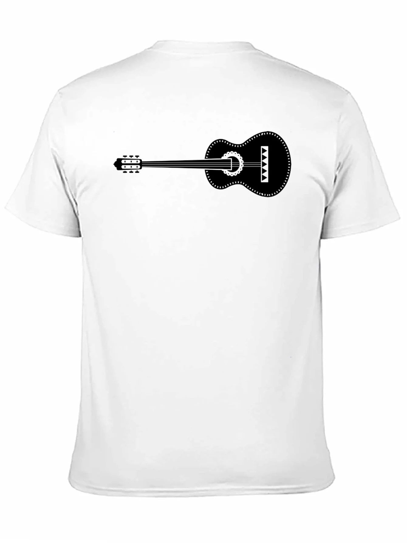Camiseta Negra con Dise?o de Guitarra Ac¨²stica